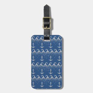 Nautical Knit Pattern Luggage Tag