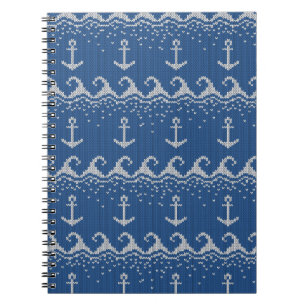 Nautical Knit Pattern Notebook