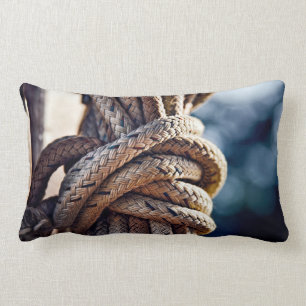 NAUTICAL KNOTTED ROPE LUMBAR CUSHION