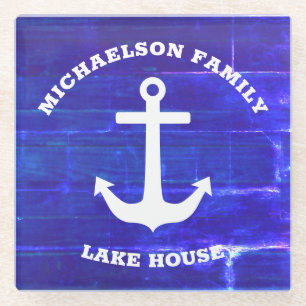 Nautical Lake House Glass Coaster