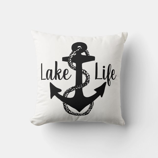 nautical LAKE LIFE + ANCHOR - two-sided | Cushion (Front)