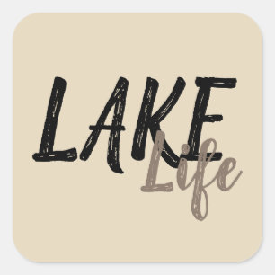 nautical LAKE LIFE   Square Sticker
