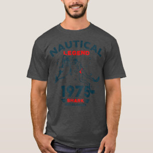 Nautical Legend Shark Boxing Champ 1975 Funny Ocea T-Shirt