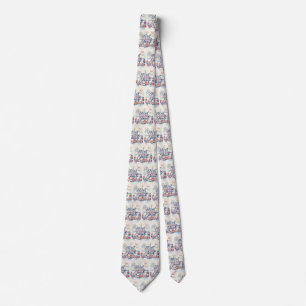 Nautical "Let’s Get Nauti" Fun Boating Gift Tie