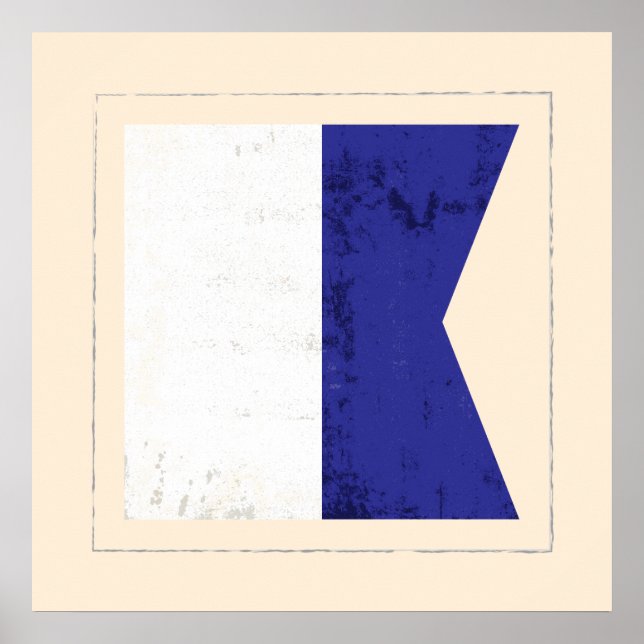 Nautical Letter “A” Signal Flag Poster (Front)