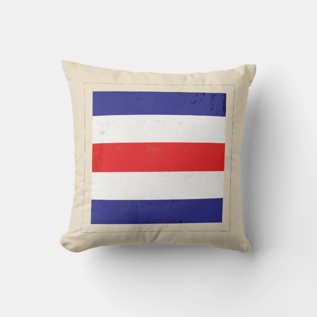 Nautical Letter "C" Signal Flag Cushion (Front)