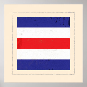 Nautical Letter "C" Signal Flag Poster
