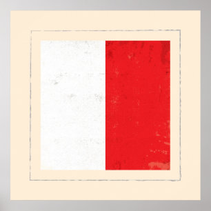Nautical Letter “H” Signal Flag Poster
