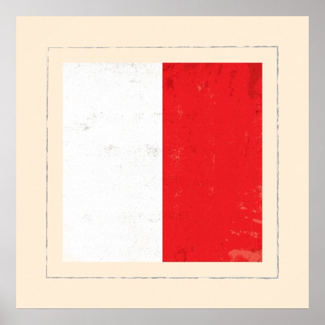 Nautical Letter “H” Signal Flag Poster (Front)