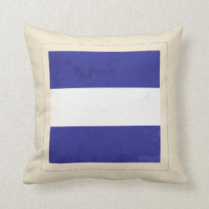 Nautical Letter “J” Signal Flag Cushion