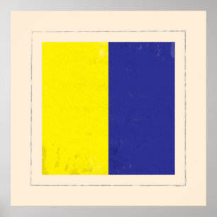 Nautical Letter “K” Signal Flag Poster