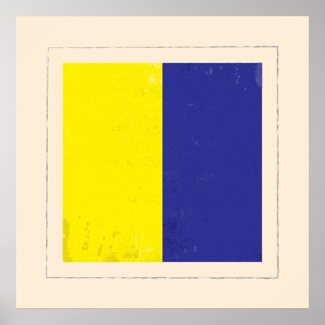 Nautical Letter “K” Signal Flag Poster (Front)