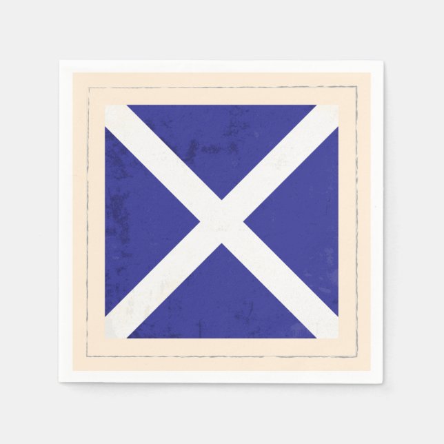 Nautical Letter “M” Signal Flag Napkin (Front)