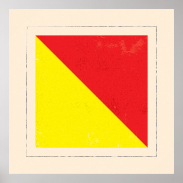 Nautical Letter “O” Signal Flag Poster (Front)