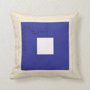 Nautical Letter “P” Signal Flag Cushion