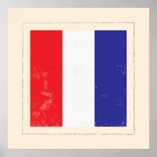 Nautical Letter “T” Signal Flag Poster (Front)