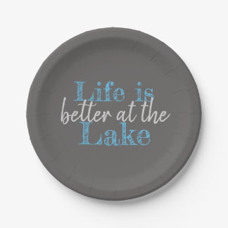 nautical LIFE IS BETTER AT THE LAKE | Paper Plate