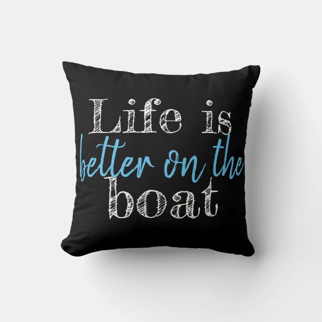 nautical LIFE IS BETTER ON THE BOAT - two-sided | Cushion (Front)