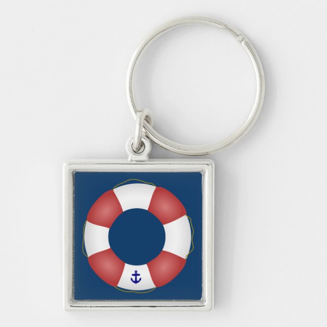 Nautical Life preserver Key Ring (Front)