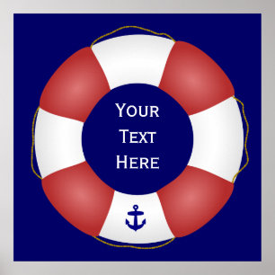 Nautical Life preserver Poster