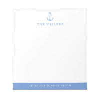Nautical Light Blue Anchor Latitude/Longitude