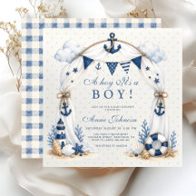 Nautical Lighthouse Anchor Bunting Ahoy It's a Boy