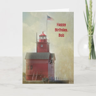 Nautical Lighthouse Birthday Card