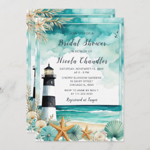 Nautical Lighthouse Bridal Shower Invitation