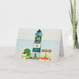 Nautical Lighthouse Christmas Card