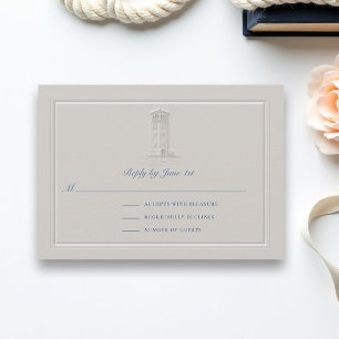 Nautical Lighthouse Coastal Elegant Wedding RSVP