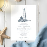 Nautical Lighthouse Ocean Seaside Wedding Invitation<br><div class="desc">Nautical Lighthouse Ocean Seaside Wedding Invitation</div>