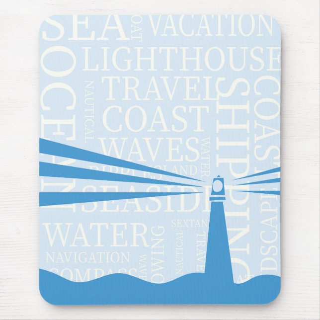 Nautical Lighthouse poster Mouse Pad (Front)