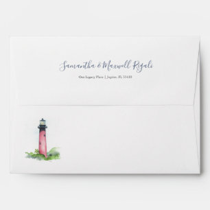 Nautical Lighthouse Return Address Envelope