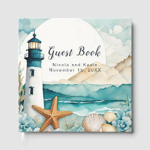Nautical Lighthouse Wedding Guest Book