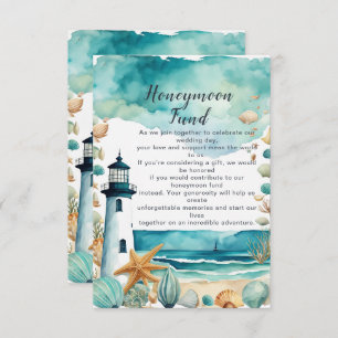 Nautical Lighthouse Wedding Honeymoon Fund Enclosure Card