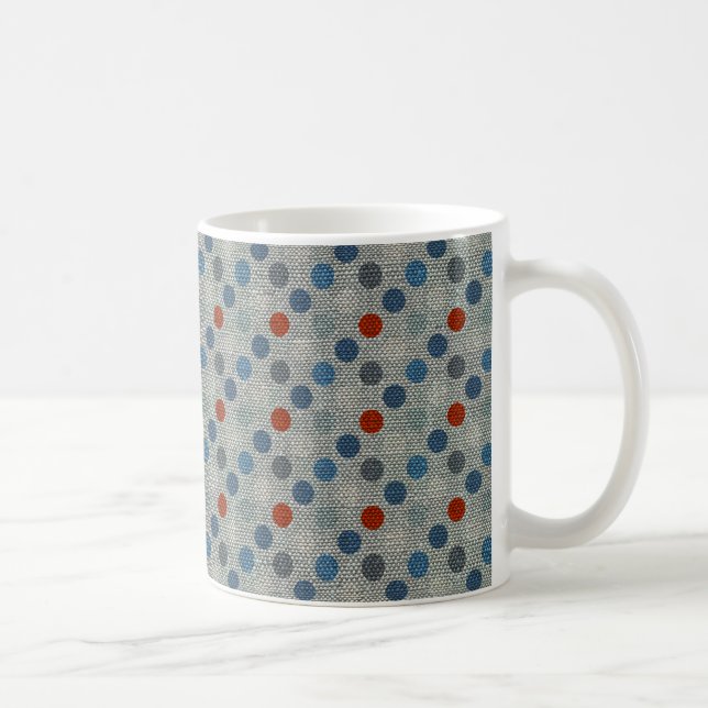 Nautical Linen Dots Coffee Mug (Right)