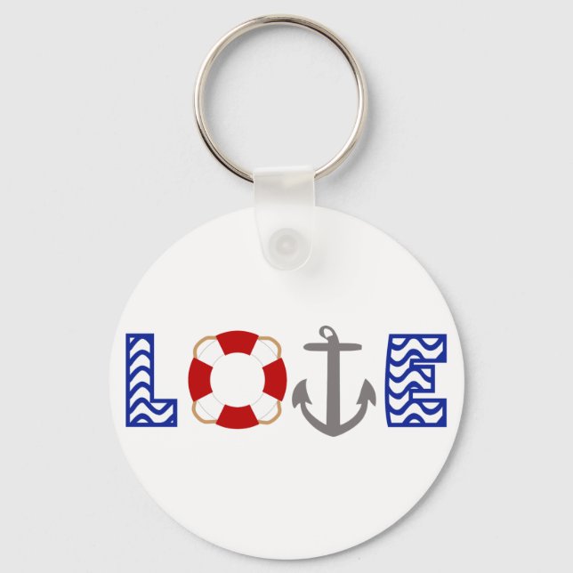 Nautical Love Key Ring (Front)