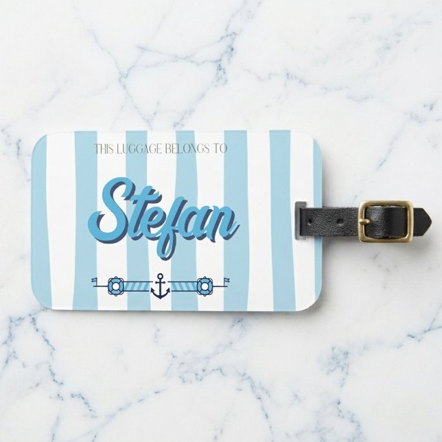 Nautical  luggage tag (Set sail with personalized style.)