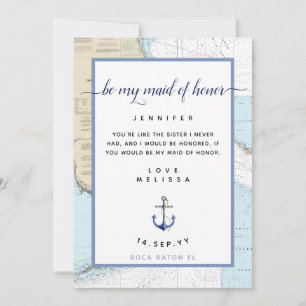Nautical Maid of Honour   South #Florida #Wedding Invitation