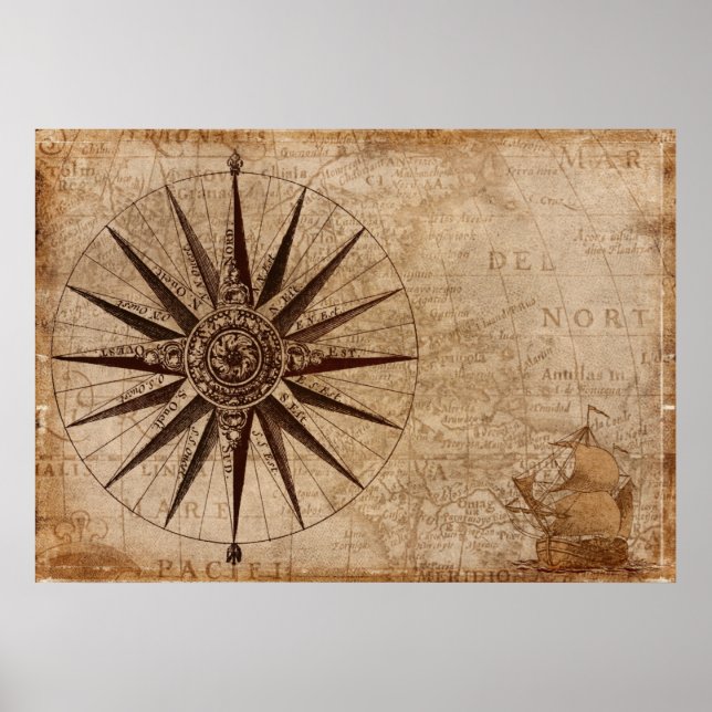 Nautical Map Poster (Front)