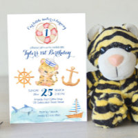 Nautical marine sailing theme pastel watercolor in