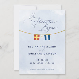 Nautical Maritime Flag Monogram Wedding Save The D Date