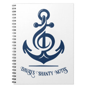 Nautical Melody Anchor Notebook