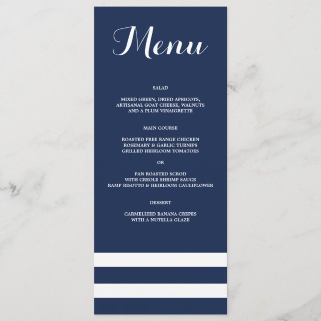 Nautical | Menu (Front)