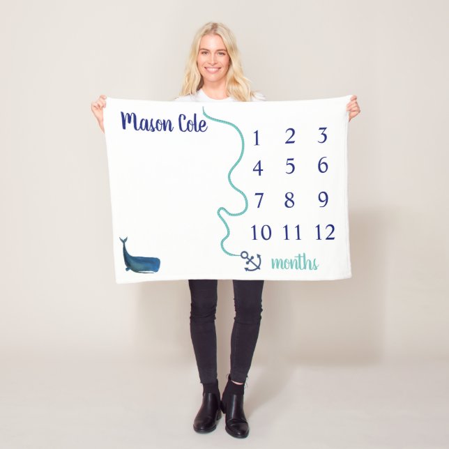 Nautical Milestone Blanket (In Situ)