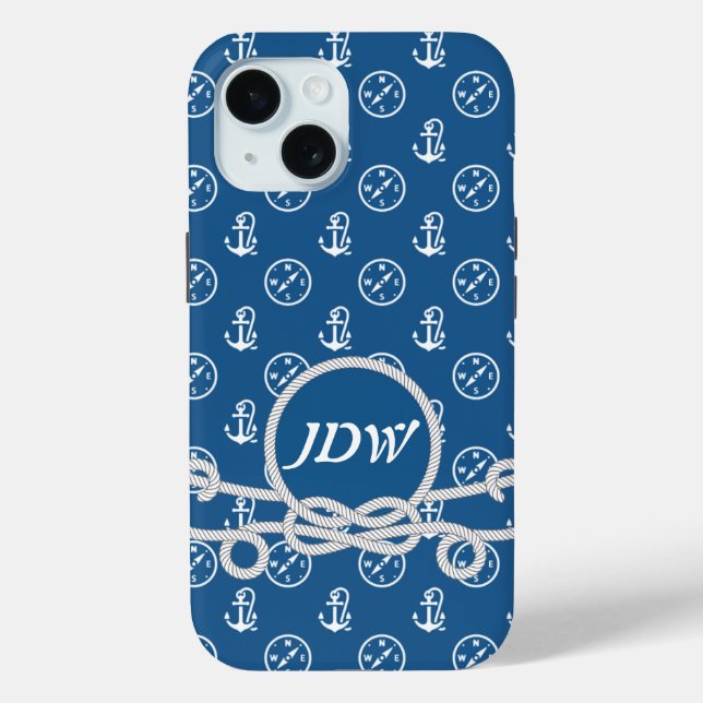 Nautical Monogram Cell Phone Case (Back)