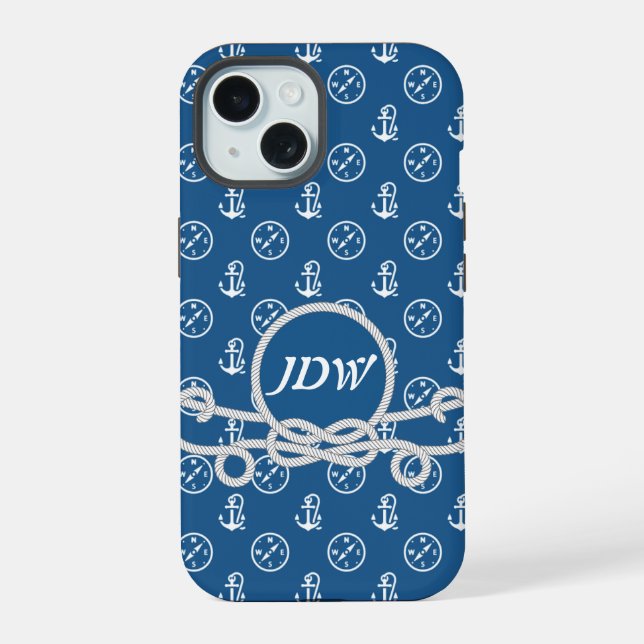 Nautical Monogram Cell Phone Case (Back)