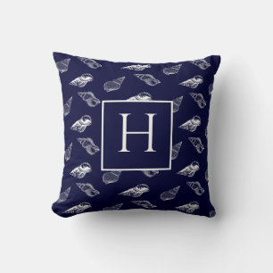 Nautical monogram cushion
