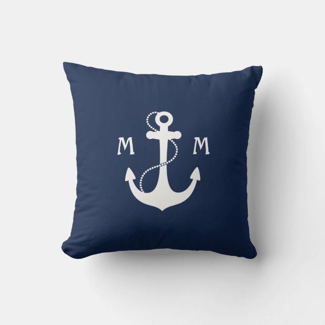 Nautical Monogram Cushion (Front)