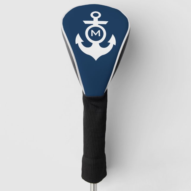 Nautical Monogram Golf Head Cover (Front)